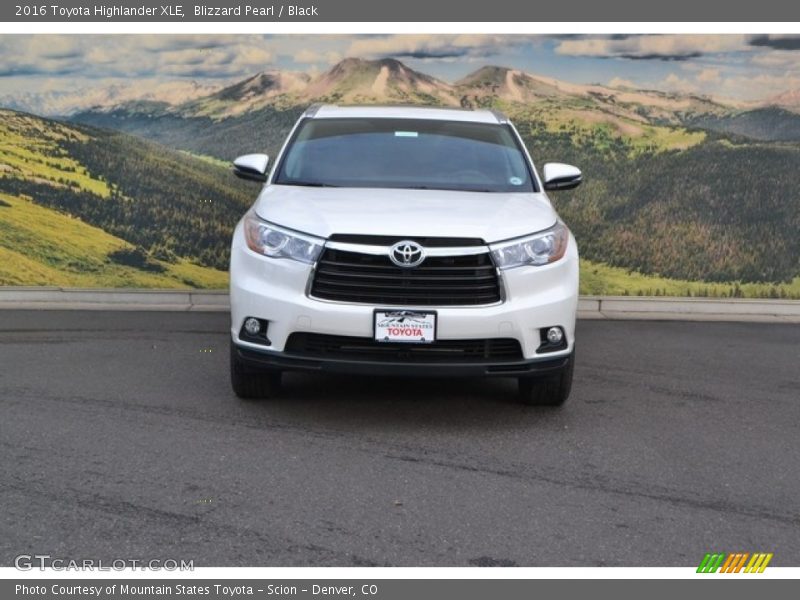 Blizzard Pearl / Black 2016 Toyota Highlander XLE