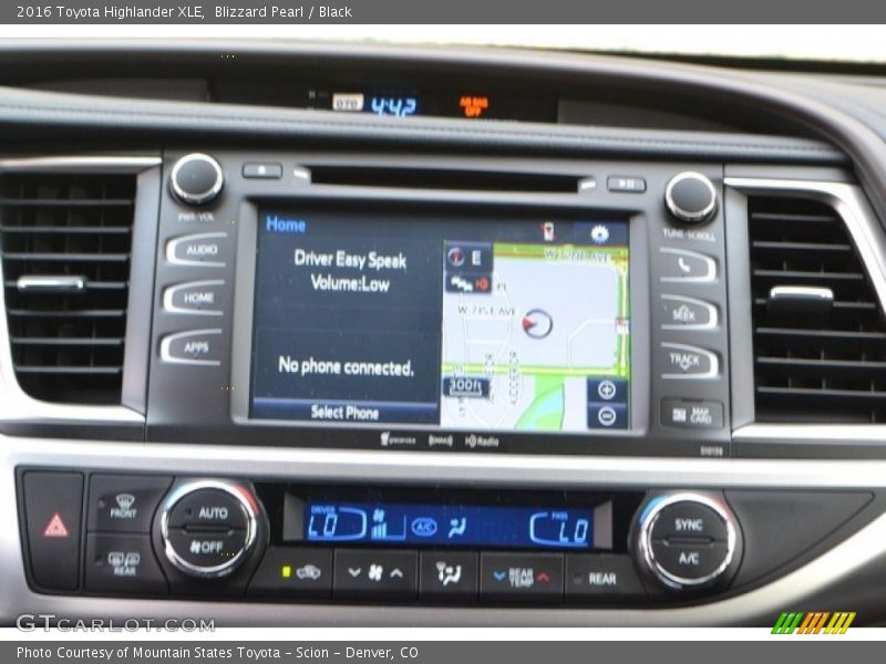 Blizzard Pearl / Black 2016 Toyota Highlander XLE