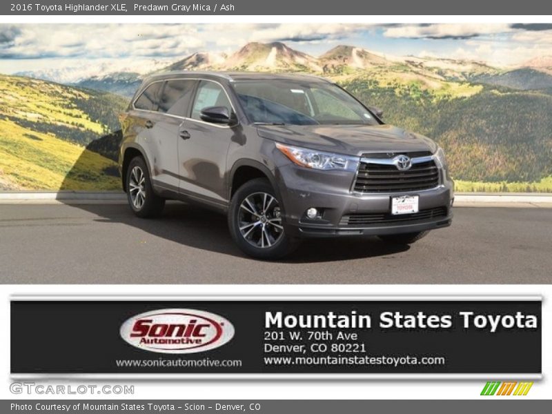 Predawn Gray Mica / Ash 2016 Toyota Highlander XLE
