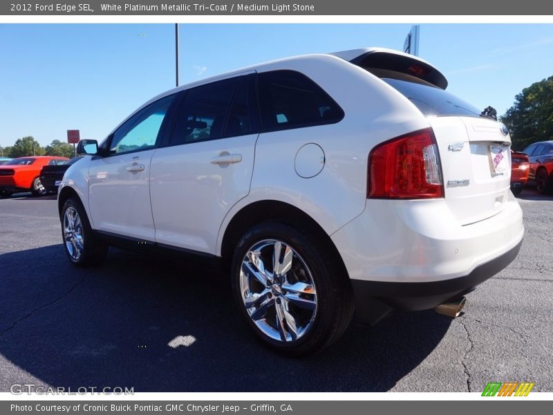White Platinum Metallic Tri-Coat / Medium Light Stone 2012 Ford Edge SEL