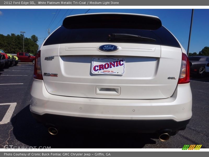 White Platinum Metallic Tri-Coat / Medium Light Stone 2012 Ford Edge SEL