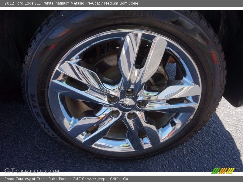 White Platinum Metallic Tri-Coat / Medium Light Stone 2012 Ford Edge SEL