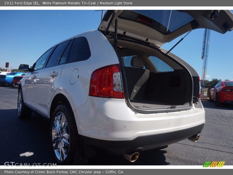 White Platinum Metallic Tri-Coat / Medium Light Stone 2012 Ford Edge SEL