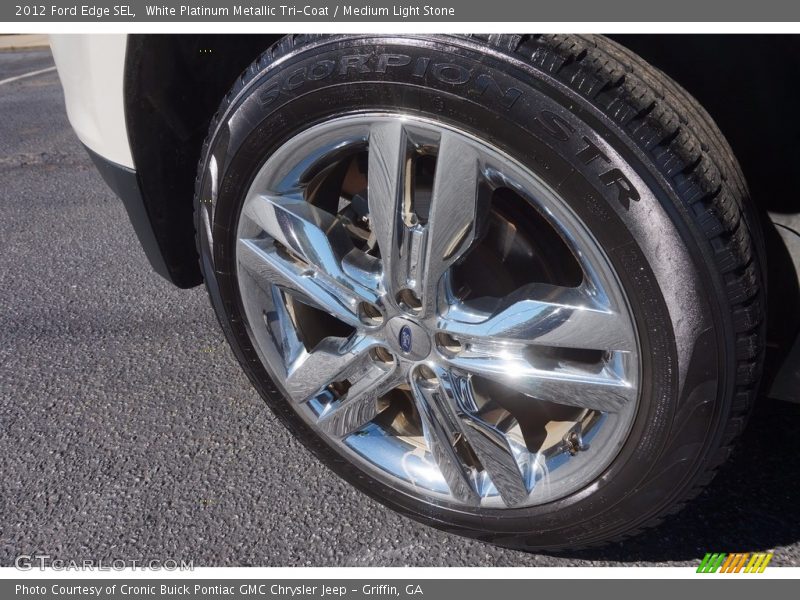 White Platinum Metallic Tri-Coat / Medium Light Stone 2012 Ford Edge SEL