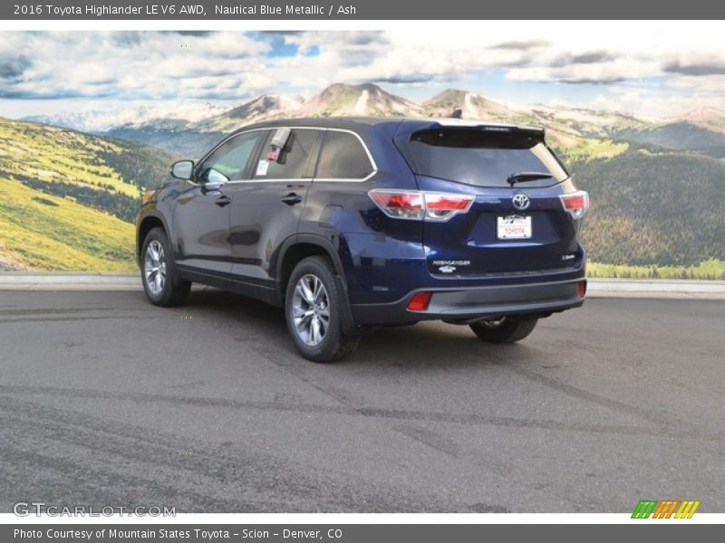 Nautical Blue Metallic / Ash 2016 Toyota Highlander LE V6 AWD