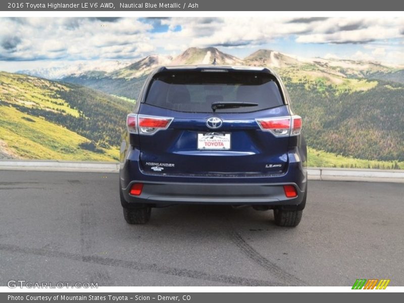 Nautical Blue Metallic / Ash 2016 Toyota Highlander LE V6 AWD