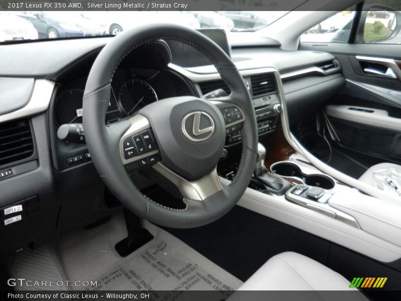 Silver Lining Metallic / Stratus Gray 2017 Lexus RX 350 AWD