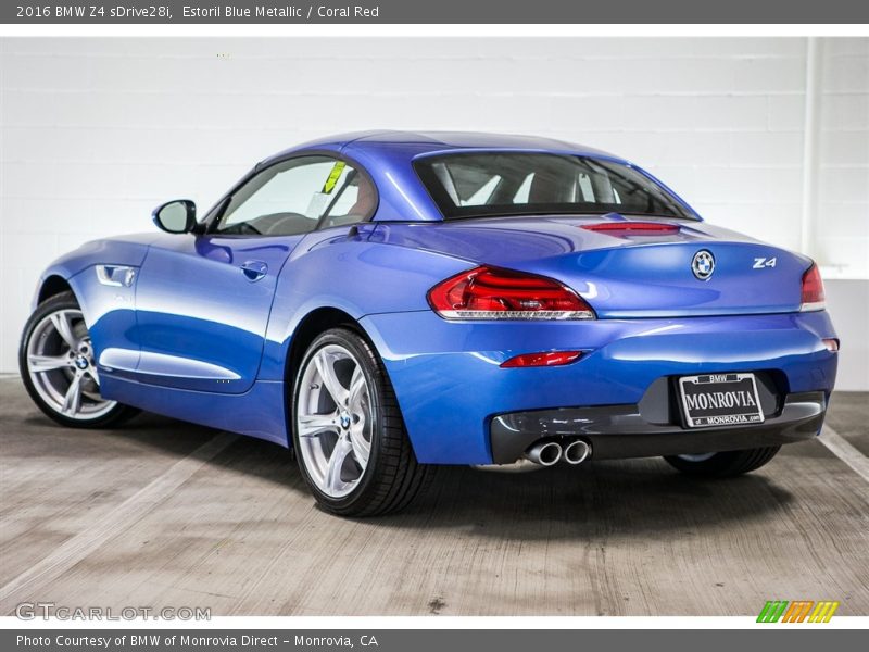 Estoril Blue Metallic / Coral Red 2016 BMW Z4 sDrive28i