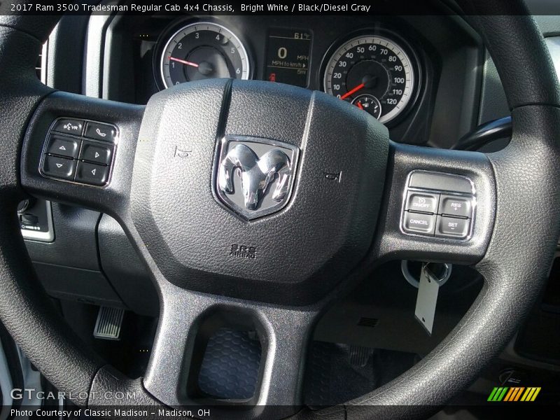Bright White / Black/Diesel Gray 2017 Ram 3500 Tradesman Regular Cab 4x4 Chassis