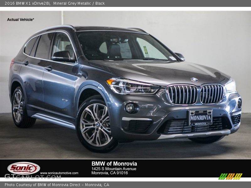 Mineral Grey Metallic / Black 2016 BMW X1 xDrive28i