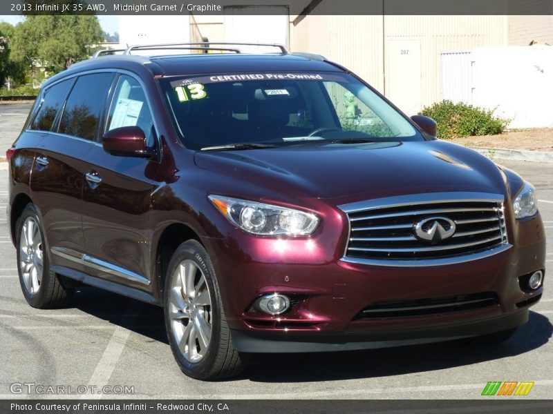 Midnight Garnet / Graphite 2013 Infiniti JX 35 AWD