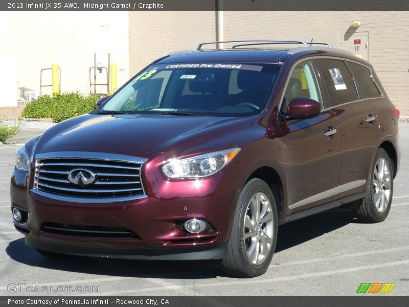 Midnight Garnet / Graphite 2013 Infiniti JX 35 AWD
