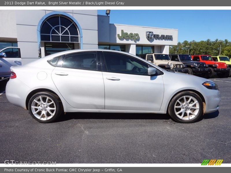Bright Silver Metallic / Black/Light Diesel Gray 2013 Dodge Dart Rallye