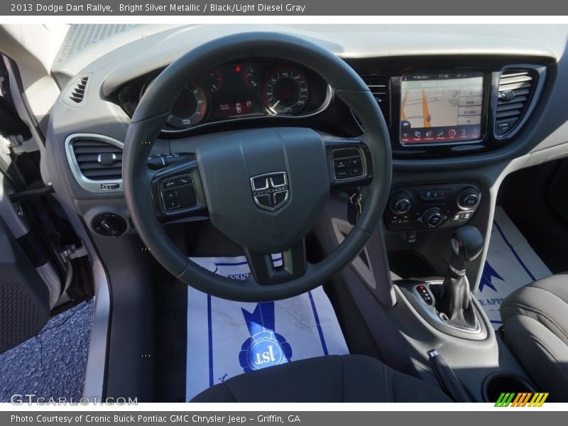 Bright Silver Metallic / Black/Light Diesel Gray 2013 Dodge Dart Rallye