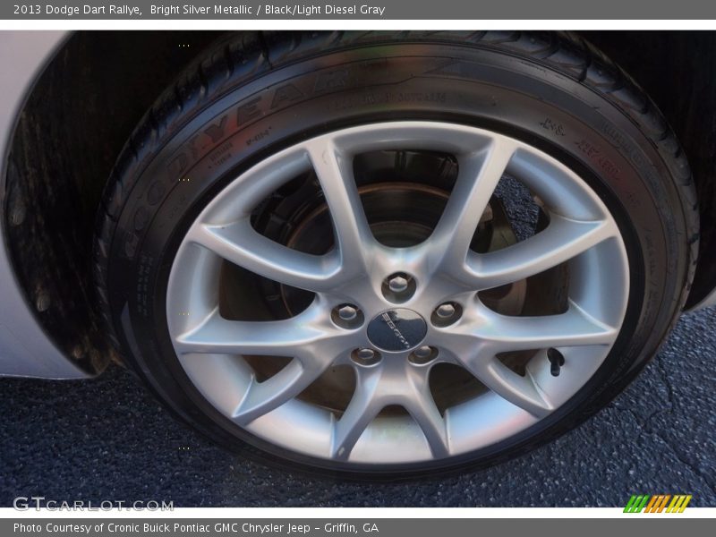 Bright Silver Metallic / Black/Light Diesel Gray 2013 Dodge Dart Rallye