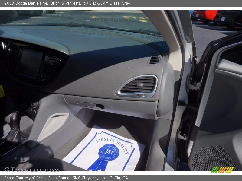 Bright Silver Metallic / Black/Light Diesel Gray 2013 Dodge Dart Rallye