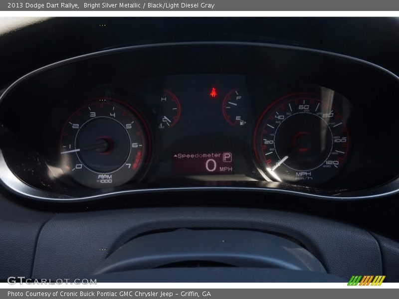 Bright Silver Metallic / Black/Light Diesel Gray 2013 Dodge Dart Rallye