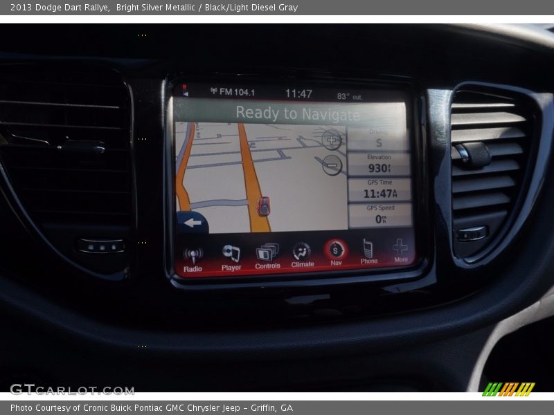 Bright Silver Metallic / Black/Light Diesel Gray 2013 Dodge Dart Rallye