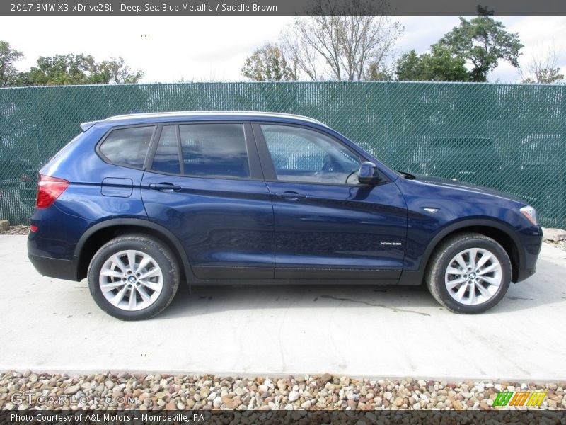 Deep Sea Blue Metallic / Saddle Brown 2017 BMW X3 xDrive28i