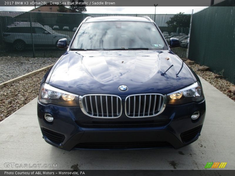 Deep Sea Blue Metallic / Saddle Brown 2017 BMW X3 xDrive28i