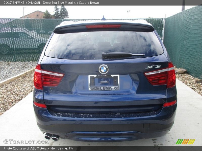 Deep Sea Blue Metallic / Saddle Brown 2017 BMW X3 xDrive28i