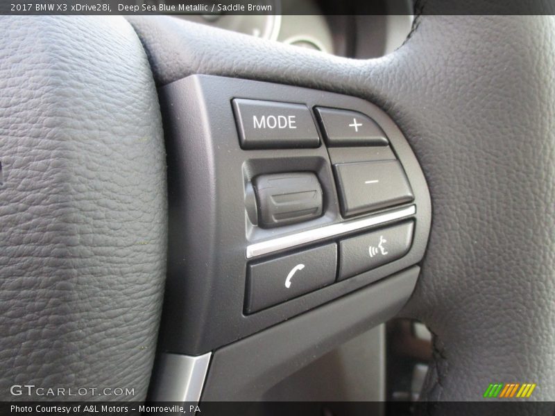 Deep Sea Blue Metallic / Saddle Brown 2017 BMW X3 xDrive28i