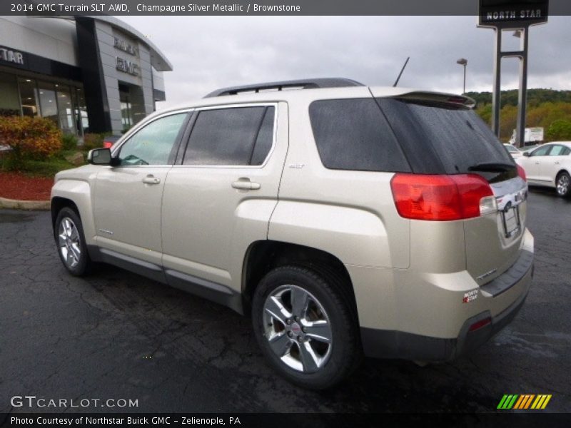 Champagne Silver Metallic / Brownstone 2014 GMC Terrain SLT AWD