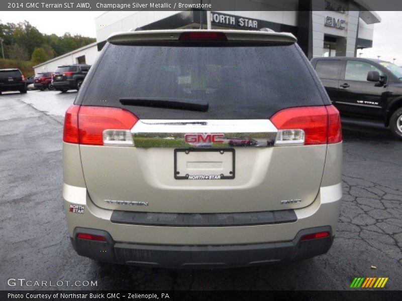 Champagne Silver Metallic / Brownstone 2014 GMC Terrain SLT AWD