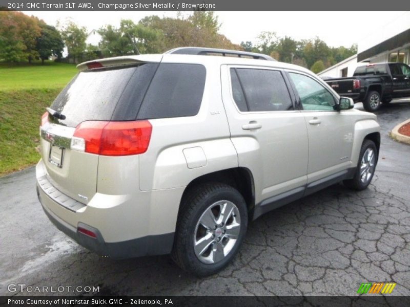 Champagne Silver Metallic / Brownstone 2014 GMC Terrain SLT AWD