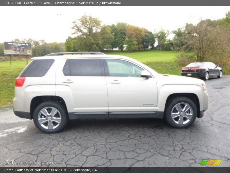 Champagne Silver Metallic / Brownstone 2014 GMC Terrain SLT AWD