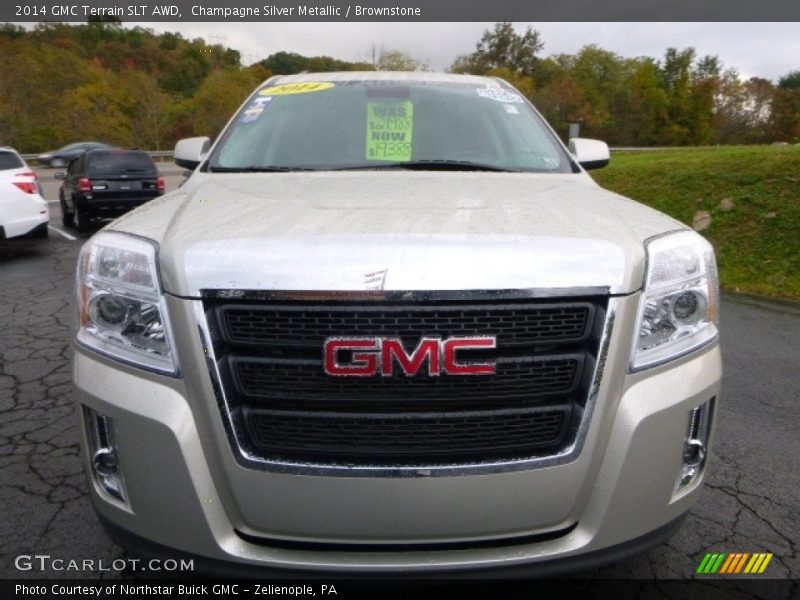 Champagne Silver Metallic / Brownstone 2014 GMC Terrain SLT AWD