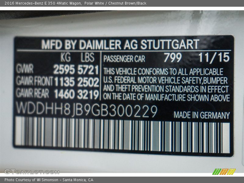 Polar White / Chestnut Brown/Black 2016 Mercedes-Benz E 350 4Matic Wagon