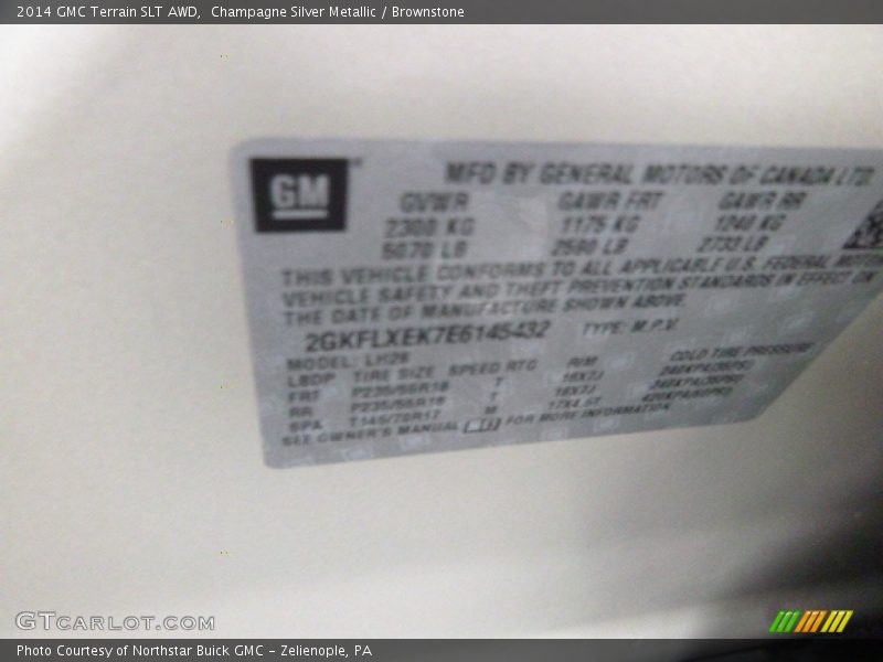 Champagne Silver Metallic / Brownstone 2014 GMC Terrain SLT AWD