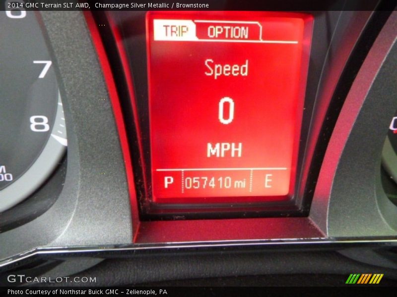 Champagne Silver Metallic / Brownstone 2014 GMC Terrain SLT AWD