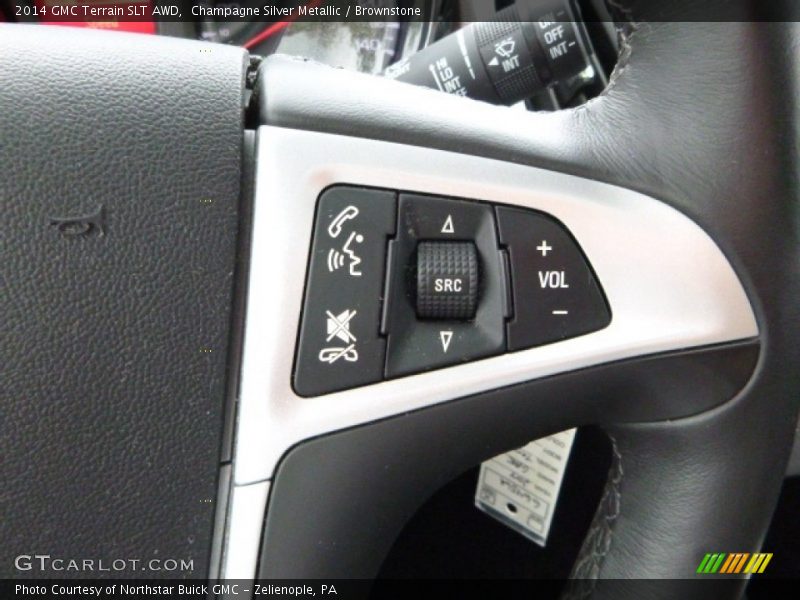 Champagne Silver Metallic / Brownstone 2014 GMC Terrain SLT AWD