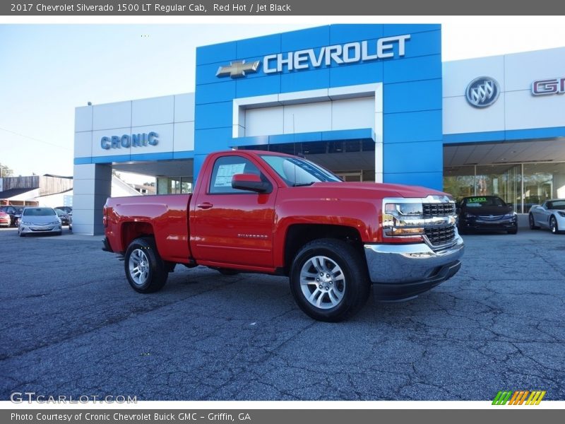 Red Hot / Jet Black 2017 Chevrolet Silverado 1500 LT Regular Cab