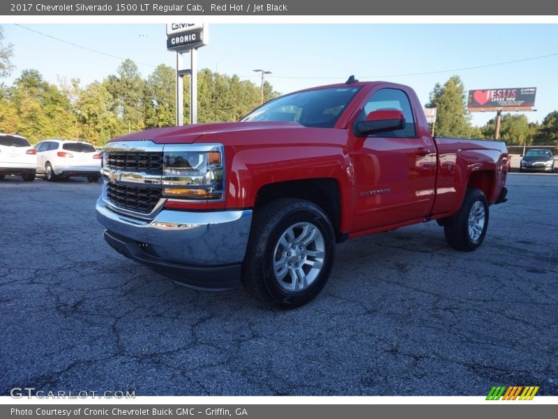 Red Hot / Jet Black 2017 Chevrolet Silverado 1500 LT Regular Cab