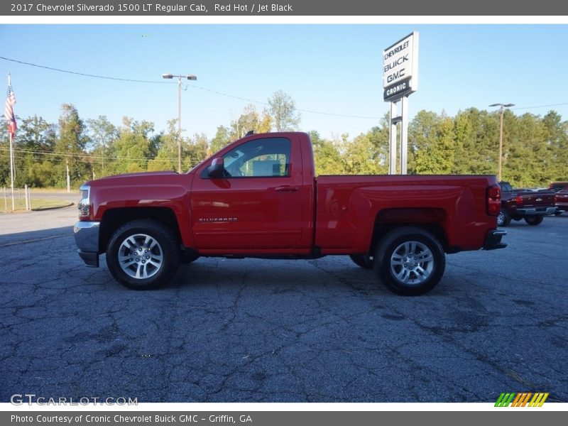 Red Hot / Jet Black 2017 Chevrolet Silverado 1500 LT Regular Cab