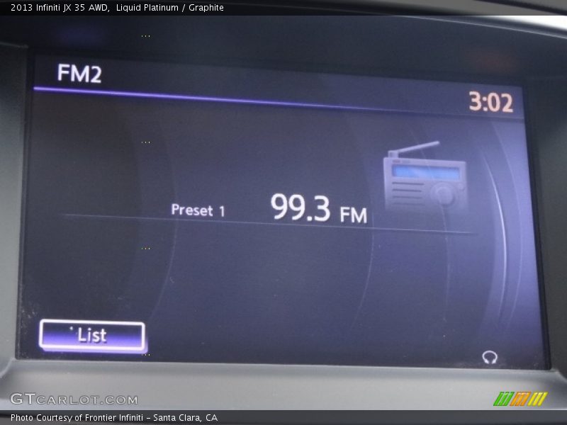 Liquid Platinum / Graphite 2013 Infiniti JX 35 AWD