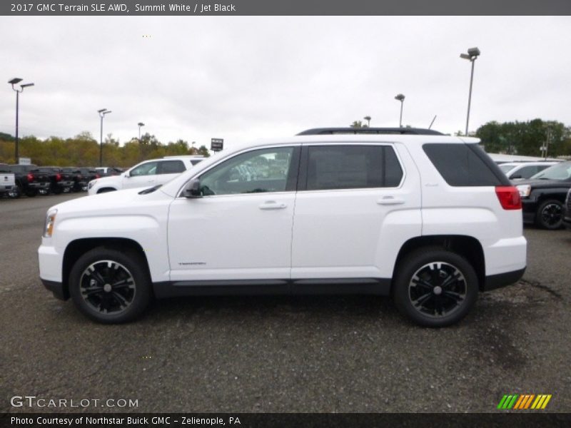 Summit White / Jet Black 2017 GMC Terrain SLE AWD