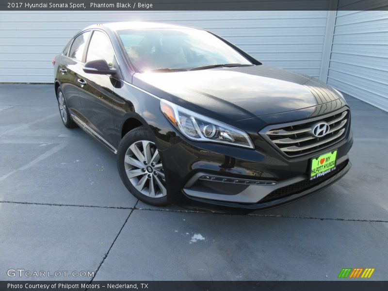Phantom Black / Beige 2017 Hyundai Sonata Sport