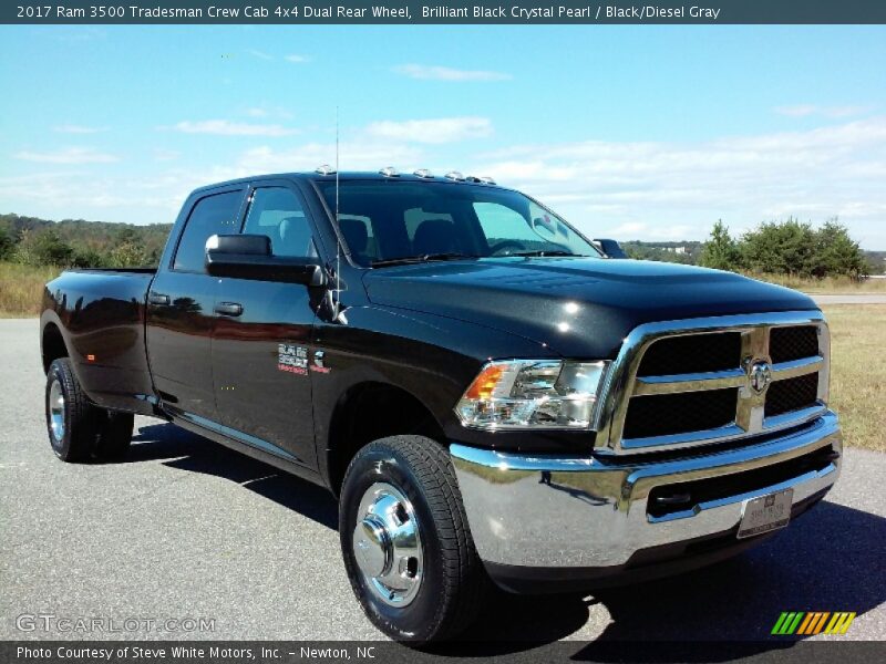 Brilliant Black Crystal Pearl / Black/Diesel Gray 2017 Ram 3500 Tradesman Crew Cab 4x4 Dual Rear Wheel