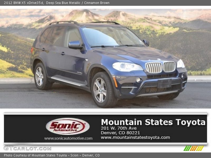 Deep Sea Blue Metallic / Cinnamon Brown 2012 BMW X5 xDrive35d