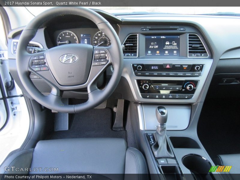 Quartz White Pearl / Black 2017 Hyundai Sonata Sport