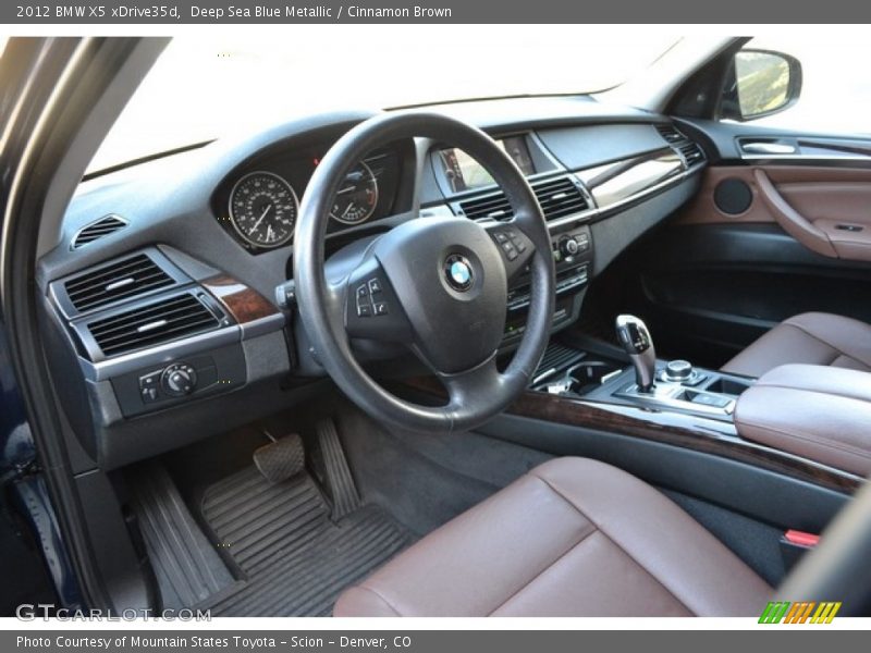 Deep Sea Blue Metallic / Cinnamon Brown 2012 BMW X5 xDrive35d