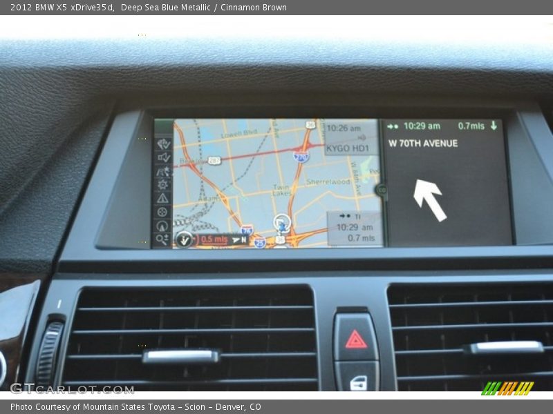 Deep Sea Blue Metallic / Cinnamon Brown 2012 BMW X5 xDrive35d