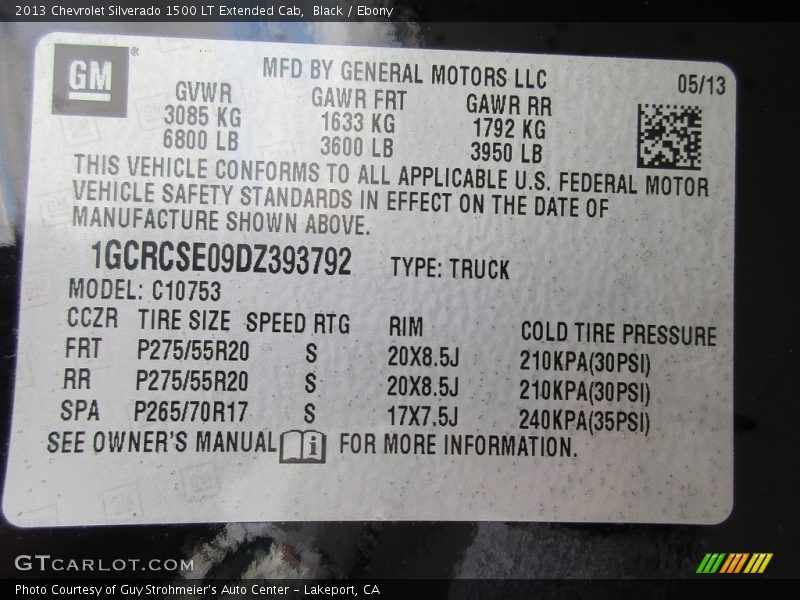 Black / Ebony 2013 Chevrolet Silverado 1500 LT Extended Cab