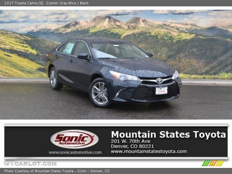 Cosmic Gray Mica / Black 2017 Toyota Camry SE