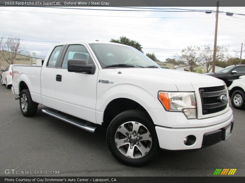Oxford White / Steel Gray 2013 Ford F150 STX SuperCab