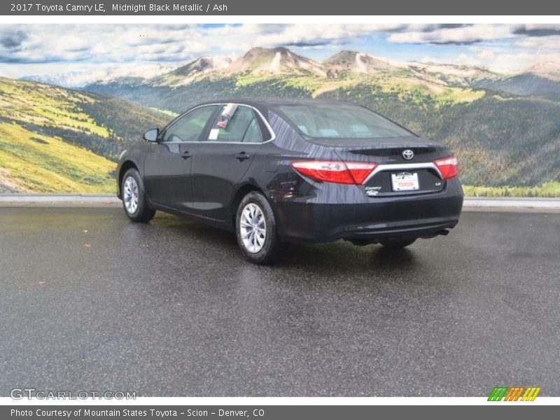 Midnight Black Metallic / Ash 2017 Toyota Camry LE